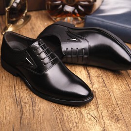 Men Microfiber Pointed Toe Elegant Formal Business Oxfords