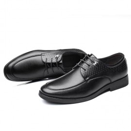 Men Formal Shoe Casual Pattern Slip On Soft Business Oxfords