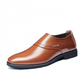 Men Business Comfy Soft Sole Slip On Formal Leather Shoes